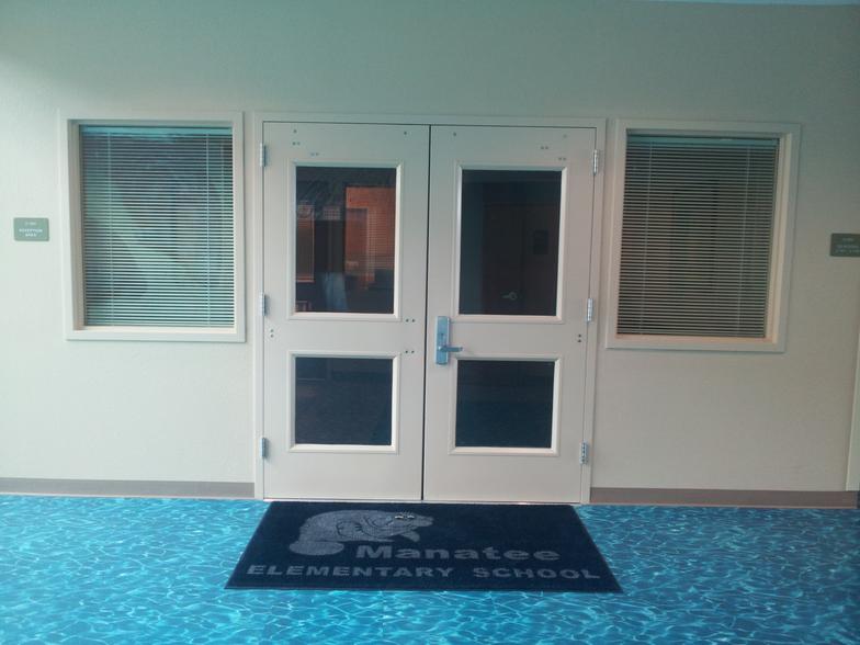 Double glazed hollow metal doors with sidelights